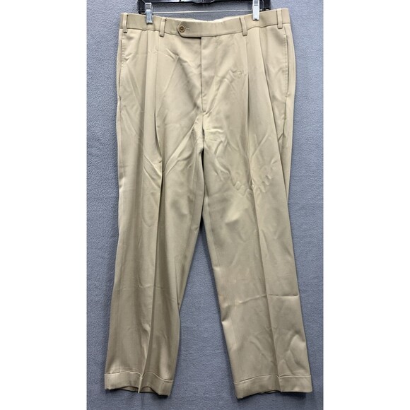 Brooks Brothers Other - Brooks Brothers Mens Dress Pants Pleated Cuffed Beige Dry Clean Only Size 36X30